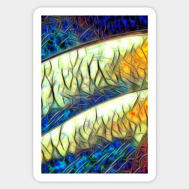 curved shapes in colourful stained glass window style Sticker by mister-john